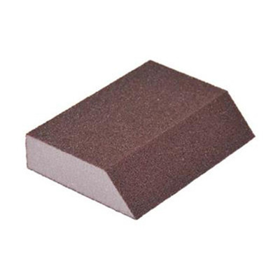 Sanding sponge, Norton, Single angle, 4-7/8" x 2-7/8" x 1", Medium/fine (24un/bx)
