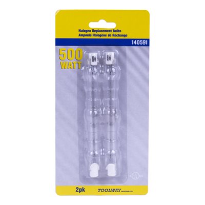 Light bulb halogen, T3, 500W 130V, Clear (2un/bx)