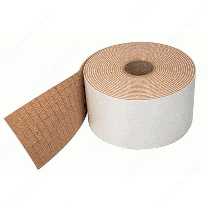 Coussinet en liège non adhésifs pour emballage 3/4'' x 3/4'' x 1/8'' (1M/Roul)