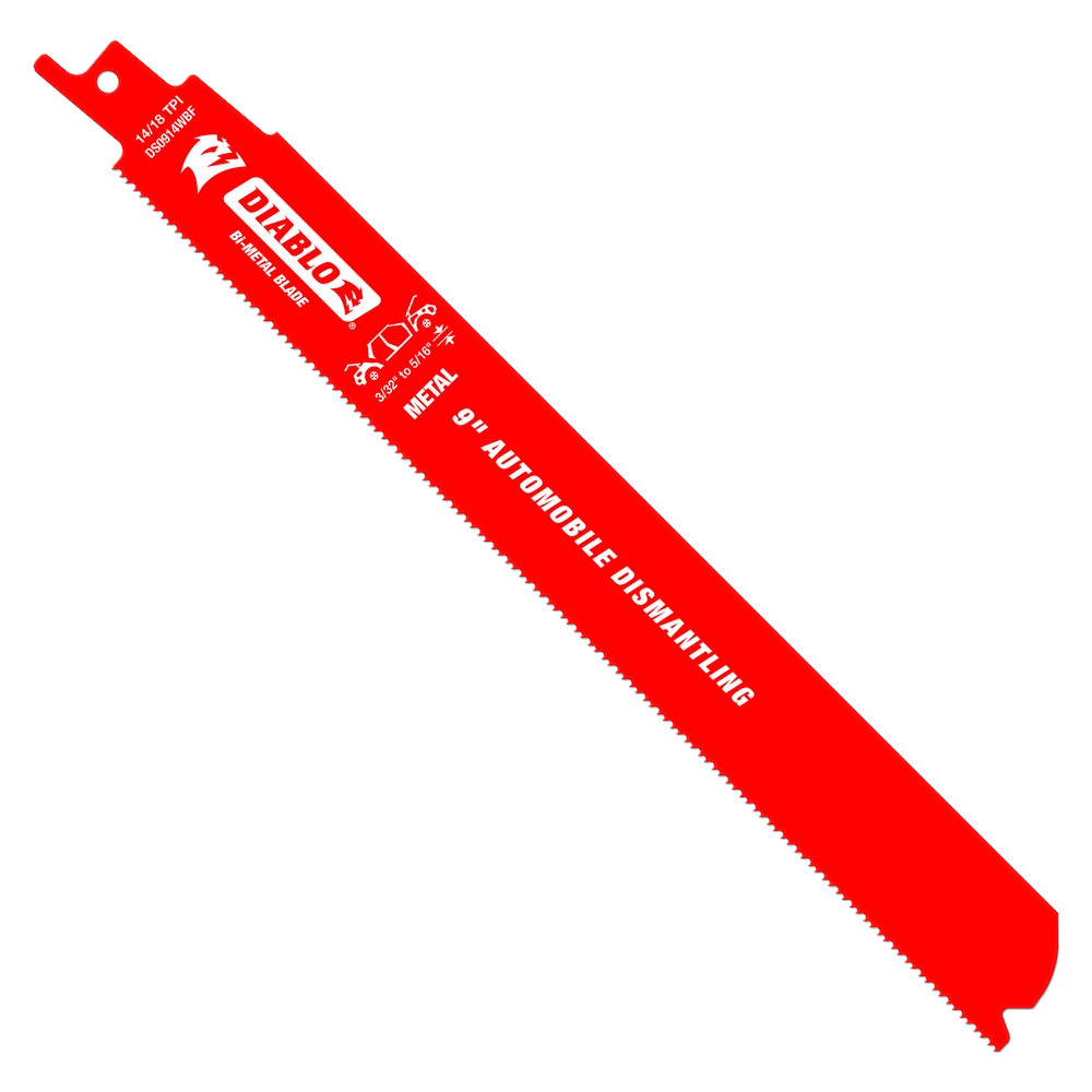 Metal reciprocating saw blade, Diablo, 9&quot;, 14/18 teeth per inch (10un/pk-200un/bx)