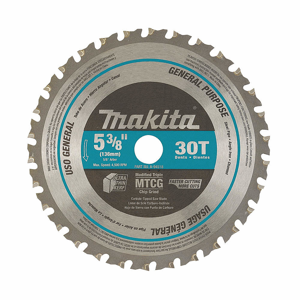 Metal circular saw blade, Makita, 5-3/8", 30 teeth (10un/pck)