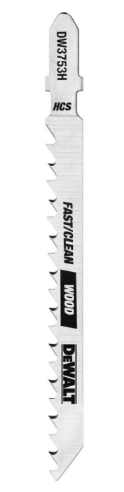 Wood jigsaw blade, Dewalt, 4&quot;, 6 teeth per inch, T Shank (5un/pck)