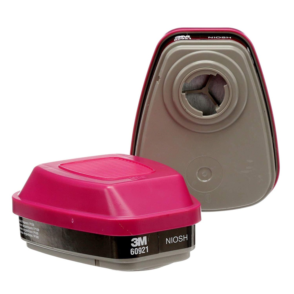 3M P100 Organic vapor Cartridges, Series 60921, for Half mask (72 pairs/bx)