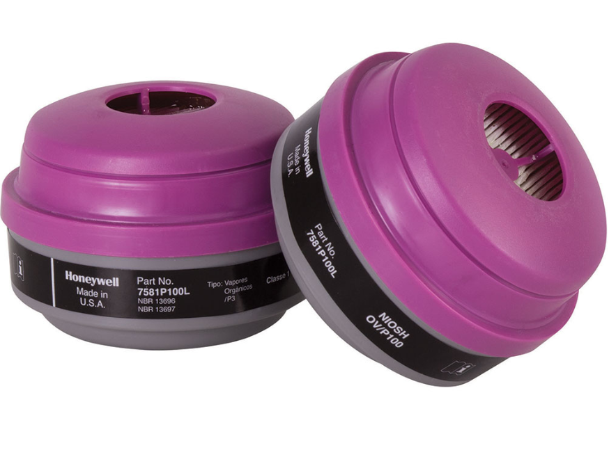 North P100 Organic vapor Cartridges, Series 7581, for Half mask (72 pairs/bx)