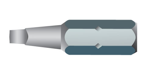 Insert bit Square #2, Grabber, 1" (100un/bag)