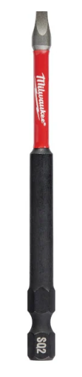 Embout de tournevis Carré #2, Milwaukee Shockwave, 3-1/2&quot; (1un)