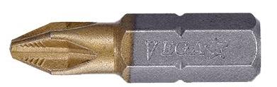 Embout à insérer Phillips ACR-Titanium #2, Vega, 1&quot;, Or (5un/sac)