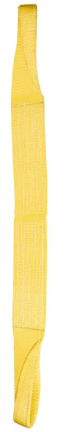 Élingue de levage DRL 1&quot; x 24&quot;, 3&quot; Boucles à chaque extrémité, 1600lbs verticale, Type3, 1 Pli, Polyester, Jaune (1/un)