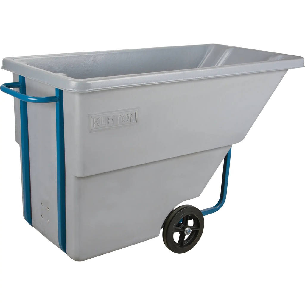 Garbage tilt cart, Polyethylene, 28'' x 57'' x 38'', 850lbs max (477.84L)
