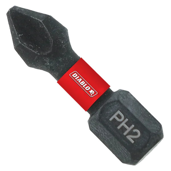 Embout à insérer Phillips #2, Diablo, 1&quot; (100un/sac)