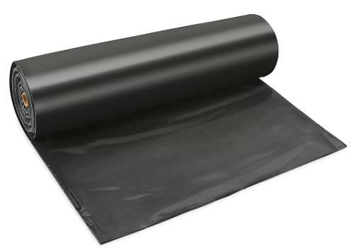 Polyethylene film, 20' x 100' x Strong, Black (50rlx/skd)