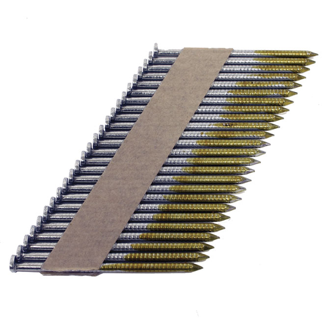 Clou en bande de papier 34° Phoenix, 2-3/8&quot; x .113&quot;, Demi-tête, Annelé, Brillant (5M/bte-80bte/pal)