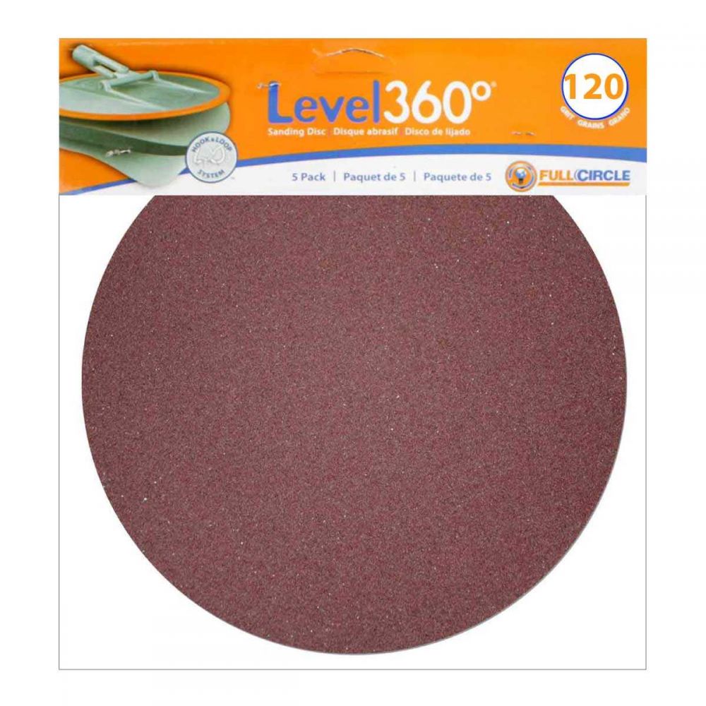 Disques à sabler, Radius Level 360°, 9&quot;, Velcro, Sans trou (5un/pqt-5pqt/bte)