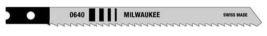Lame à bois pour scie sauteuse, Milwaukee, 4", 10 dents par pouce , Tige en U (5un/pqt)