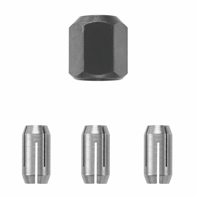 Replacement collet and nuts for rotor tools 1/8'' 5/32'' 1/4''