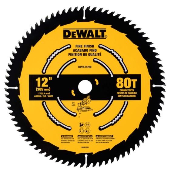 Wood circular saw blade, Construction, 12", 80 teeth (1un)