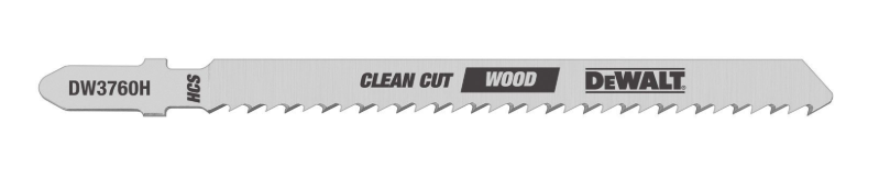 Wood jigsaw blade, Dewalt, 3", 10 teeth per inch, T Shank (5un/pck)