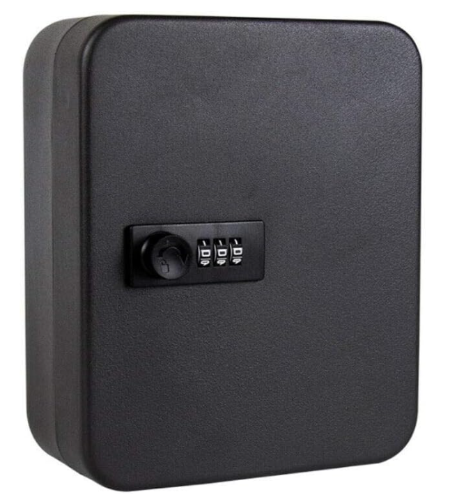 Steel key cabinet with combination lock