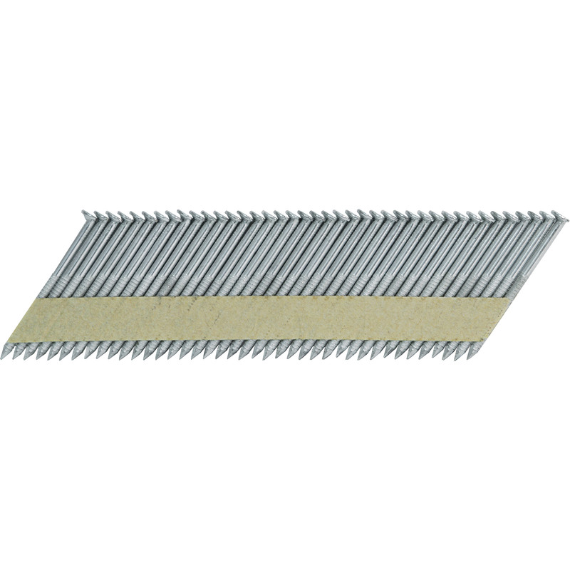 Clou en bande de papier 33° Bullseye 2-3/8&quot; x .113&quot;, Demi-tête, Annelé, Acier inox (1M/bte)