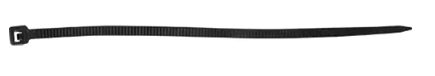 Attaches autobloquantes 4", Plastique, Noire (1000un/sac)