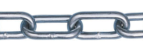 Chaîne à maillons droits, 1/4'' x 150', Grade 30, 1300lb, Zinc