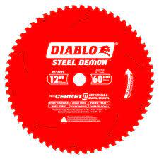 Lame à métal pour scie circulaire, Diablo, 12&quot;, 60 dents, Arbre de 1&quot; (1un)