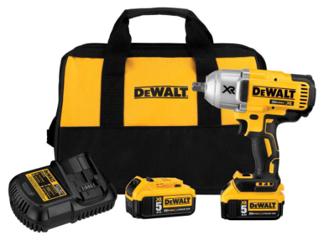 Ensemble de clé à chocs 1/2&quot; Dewalt DCF899P2, Sans balais, 3 vitesses, Li-Ion XR 20V MAX, 2x Batteries 5Ah, 1x Chargeur, 1x Sac