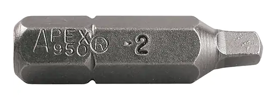 Insert bit Square #3, Apex, 1" (100un/bag)