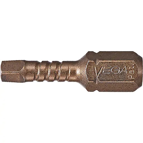 Insert bit Square #2, Impactech, 1", Bronze (100un/bag)