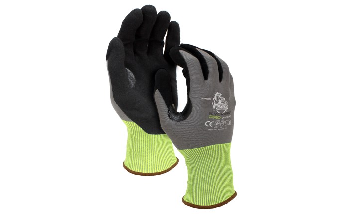 Gants résistants aux coupures en nylon Kyorene PRO avec paumes enduites de nitrile, 18g, Niveau A3  (12 paires/sac- 72 paires/ctn)