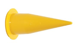Caulking cone nozzle for sealant sausage gun, Yellow (un)