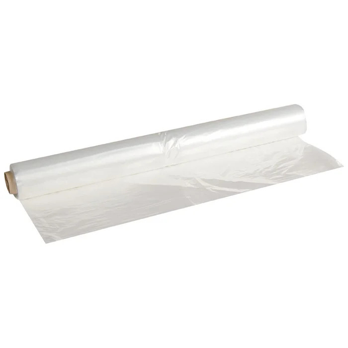 Industrial polyethylene film, Polytarp, 10' x 100', Strong, All purpose, Clear (100rl/skd)