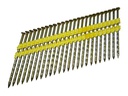 Clou en bande de plastique 22° Bullseye, 4-1/2" x .148", Tête ronde, Vrillé, Brillant (1.4M/bte-48bte/pal)