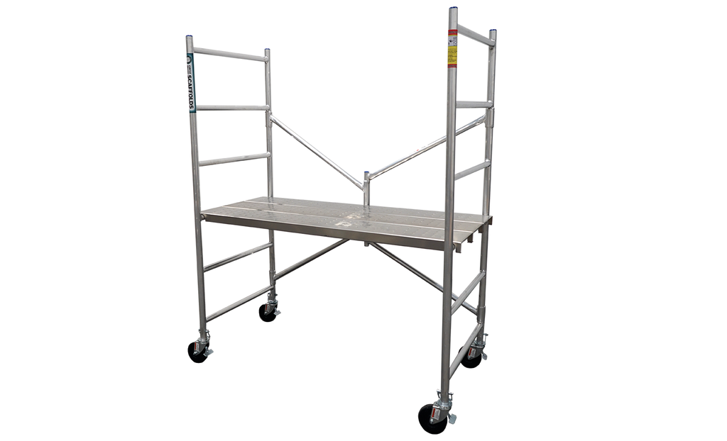 Échafaudage mobile en aluminium 6', Circle Brand avec roues 5'', 3 plateformes antidérapantes, 800 lb (1un)