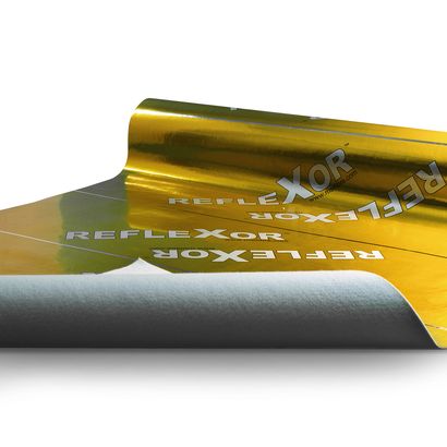 Acoustical membrane vapor and gas barrier Relfexor, 4' x 50' x 1.70 mil (200pi2), Gold (39rlx/skd)