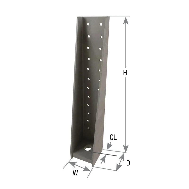 Attache de maintiens Mitek UPHD14, 3'' x 18-3/4'' x 3-1/2'' x 1-1/2'', 7g, Avec vis