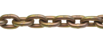 Bulk straight link chain, 1/4'', Grade 70, Zinc