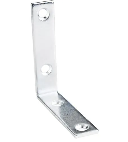 Équerre avec trou, Bullseye, 2-1/2'' x 2-1/2'', Zinc (20un/bte)