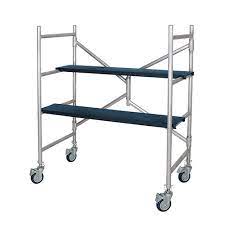 Échafaudage mobile 4' ALU SERIES avec roues 4'', 2 plateformes antidérapantes, 600 lb (1un)