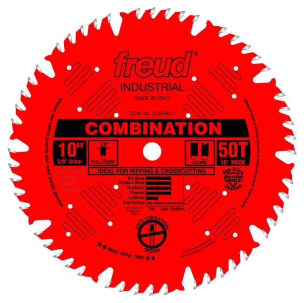 Lame à bois pour scie circulaire, Freud, 10", 50 dents (1un)
