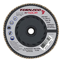 Disques à lamelles de ponçage, Tornado, 5'' x 5/8-11'' arbre, Endos en fibre de verre (10un/bte)