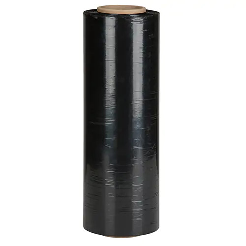Plastic film for wrapping, 15" x 1500' , 80g, BLOWN HAA, Black (4un/bx-48bx/skd)