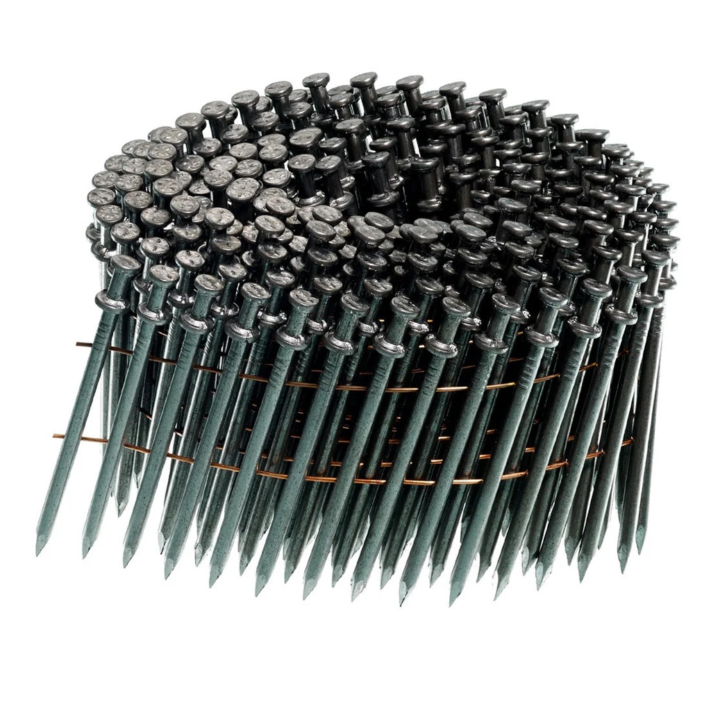 Clou en bobine duplex 3-1/4" x .131'', Double tête ronde, lisse, brillant (3.6M/bte-48bte/pal)