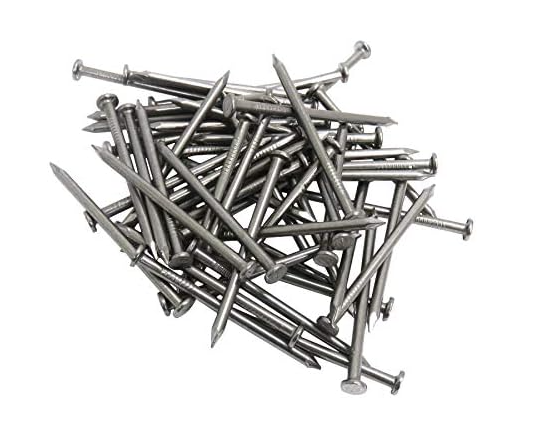 Commun nail with plastic washer bulk, Bullseye, 2-1/2", Round head, Screw, Bright (2M/bx-48bx/skd)