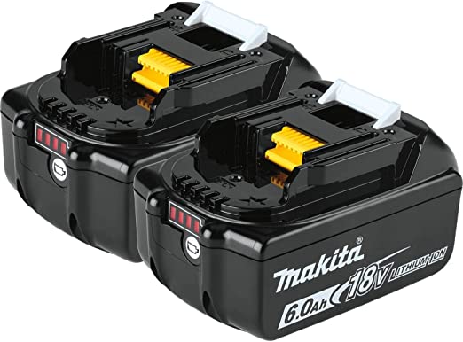 Ensemble de 2 batteries Makita, Li-ion 18V, 6.0 Ah