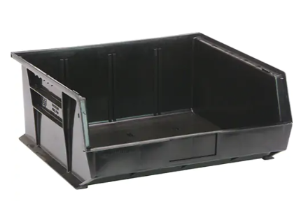 Container, 5-1/2" x 5" x 10-7/8", Eco-friendly and recycled, Black