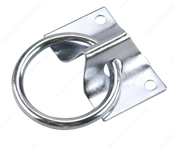 Hitching ring and plate 3/8&quot; x 2&quot; x 2&quot; (10un/pck)