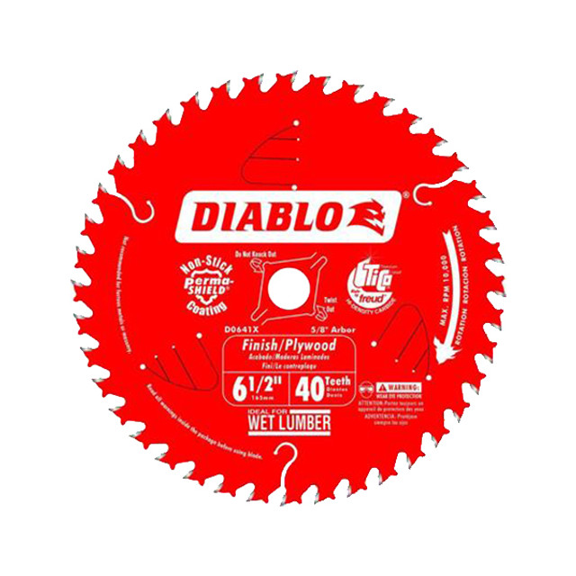 Lame à bois pour scie circulaire, Diablo, 6-1/2&quot;, 40 dents (10un/pqt)