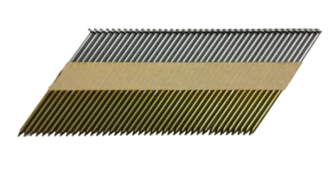 Paper strip nail 33° Tomahawk, 3-1/4&quot; x .120&quot;, Clipped head, Smooth, Bright, HDG (3M/bx-80bx/skd)