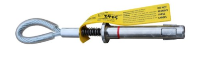 Concrete safety anchor, Dynamic, Reusable, Hole 3/4"